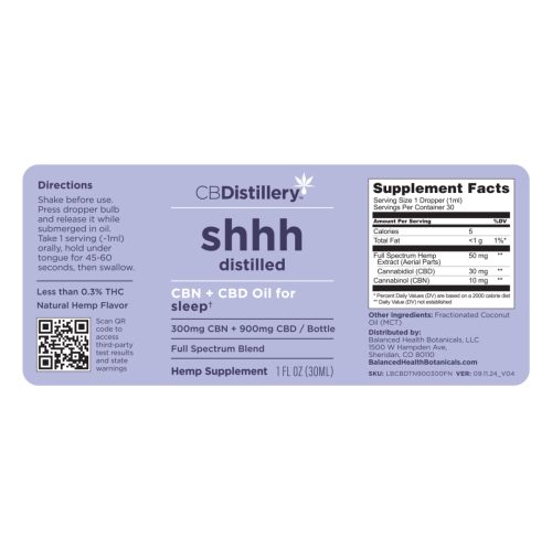 300mg CBN + 900mg CBD Sleep Tincture