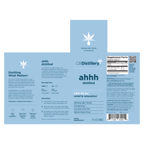5000mg CBD Relief &amp; Relaxation Tincture