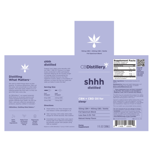 150mg CBN + 450mg CBD Sleep Tincture